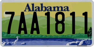 AL license plate 7AA1811