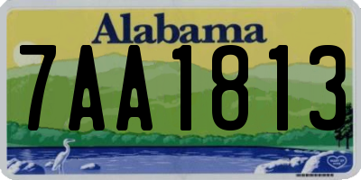 AL license plate 7AA1813