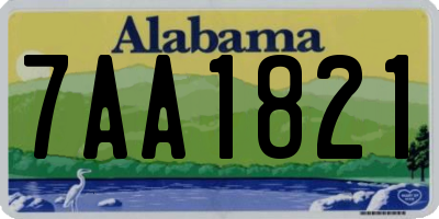 AL license plate 7AA1821