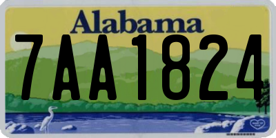 AL license plate 7AA1824