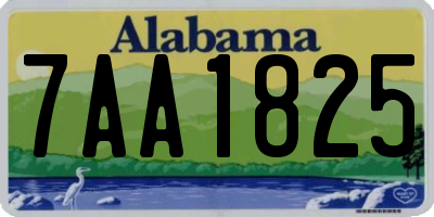 AL license plate 7AA1825
