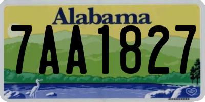AL license plate 7AA1827