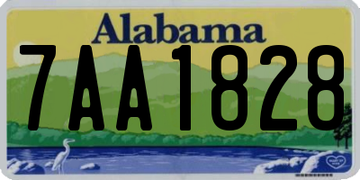 AL license plate 7AA1828