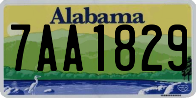 AL license plate 7AA1829