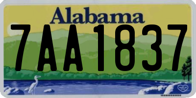 AL license plate 7AA1837