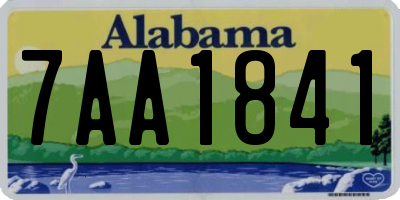 AL license plate 7AA1841