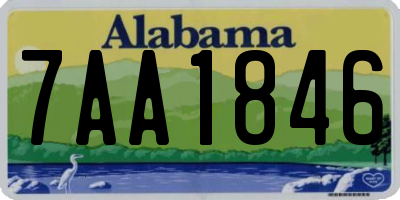 AL license plate 7AA1846