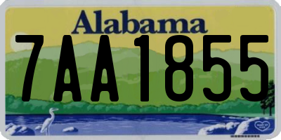 AL license plate 7AA1855