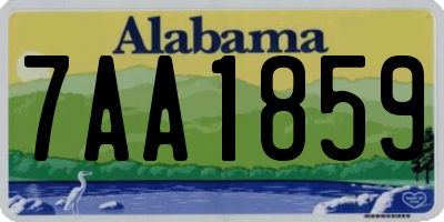 AL license plate 7AA1859