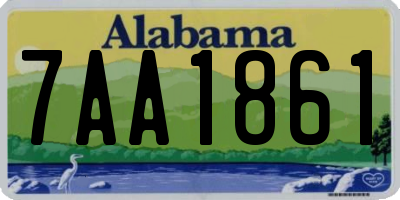 AL license plate 7AA1861