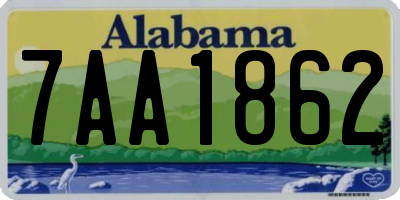 AL license plate 7AA1862
