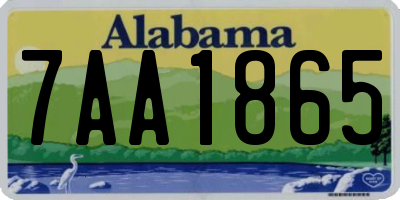 AL license plate 7AA1865