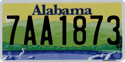 AL license plate 7AA1873