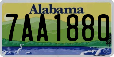 AL license plate 7AA1880