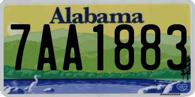 AL license plate 7AA1883