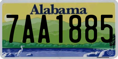 AL license plate 7AA1885