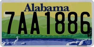 AL license plate 7AA1886