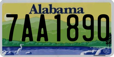 AL license plate 7AA1890