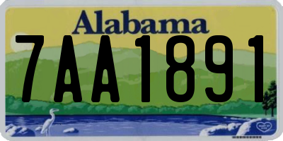 AL license plate 7AA1891