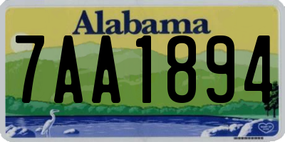 AL license plate 7AA1894