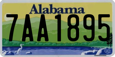 AL license plate 7AA1895