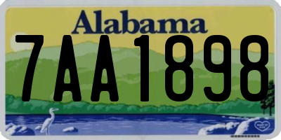 AL license plate 7AA1898