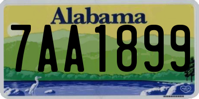 AL license plate 7AA1899