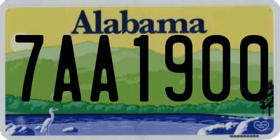 AL license plate 7AA1900