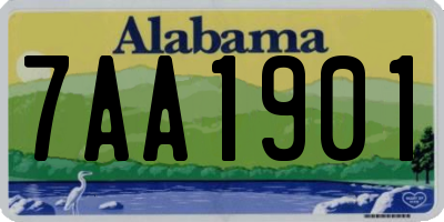 AL license plate 7AA1901