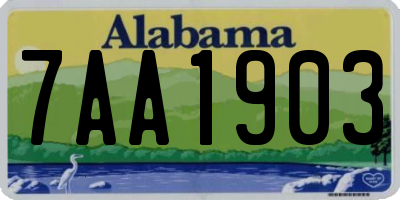 AL license plate 7AA1903