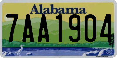 AL license plate 7AA1904