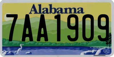 AL license plate 7AA1909