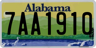 AL license plate 7AA1910