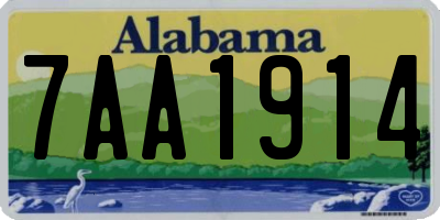 AL license plate 7AA1914