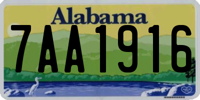 AL license plate 7AA1916