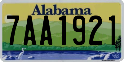 AL license plate 7AA1921