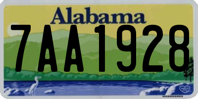 AL license plate 7AA1928