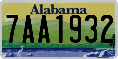 AL license plate 7AA1932