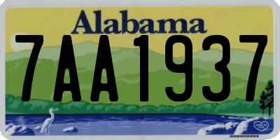 AL license plate 7AA1937