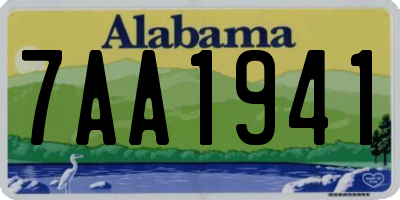 AL license plate 7AA1941