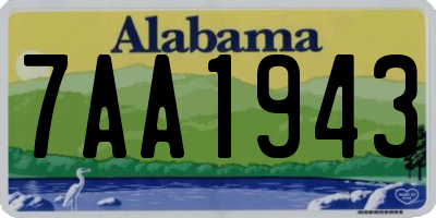 AL license plate 7AA1943