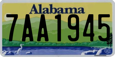 AL license plate 7AA1945