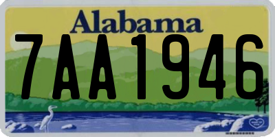 AL license plate 7AA1946
