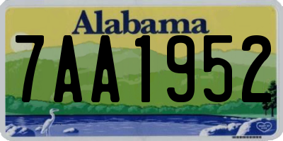 AL license plate 7AA1952