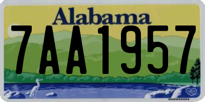 AL license plate 7AA1957