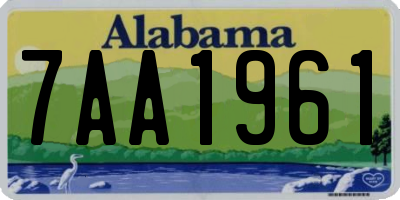 AL license plate 7AA1961