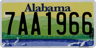 AL license plate 7AA1966
