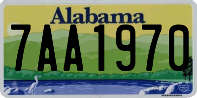 AL license plate 7AA1970