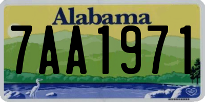 AL license plate 7AA1971