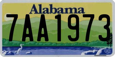 AL license plate 7AA1973